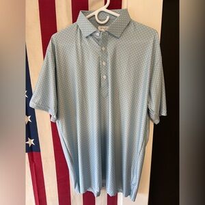 Collars & Co Featherweight Flex Polo; Large Relaxed; Seabreak